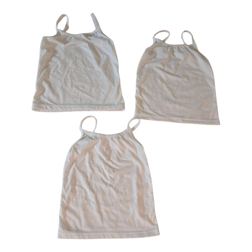 Hanes Girls 3Pk Camisole White 4T
